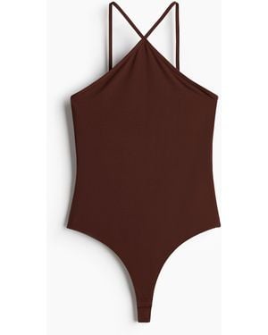 H&M Tangabody aus Crêpe - Braun