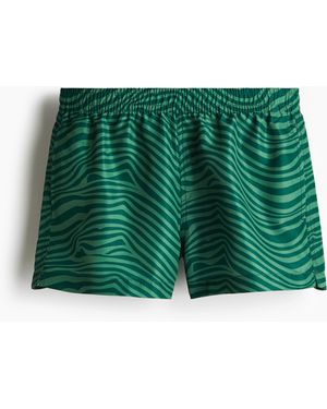 H&M Gemusterte Badeshorts - Grün