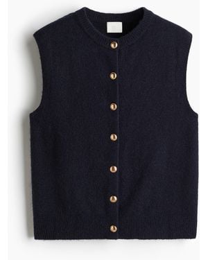 H&M Weste aus Feinstrick - Blau