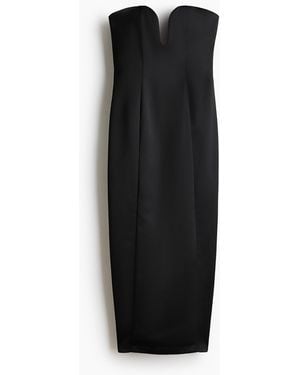 H&M Nauwsluitende Bandeaujurk - Zwart