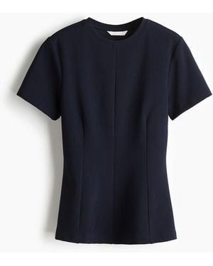 H&M Getailleerde Top - Blauw