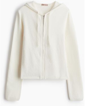 H&M Hoodiejacke aus Twill - Weiß