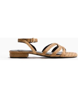 H&M Sandalen aus Bastgeflecht - Weiß