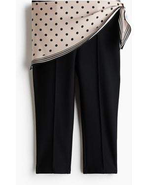 H&M Caprileggings mit Tuchdetail - Schwarz