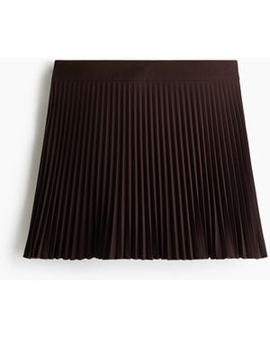 H&M Plissierter Minijupe - Schwarz