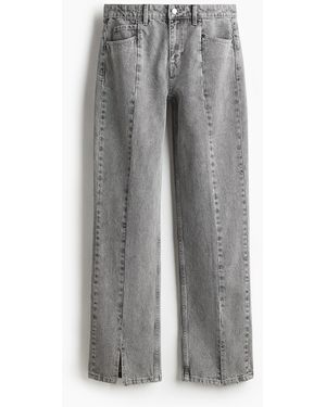 H&M Jeans mit Schlitzen - Grau