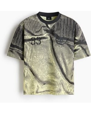 H&M Kastiges T-Shirt mit Print in Oversized Fit - Mehrfarbig