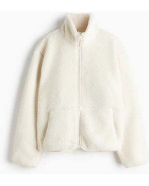 H&M Wärmende Teddyfleece-Sportjacke mit ThermoMove - Weiß