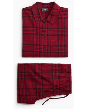 H&M Flanellpyjama - Rot