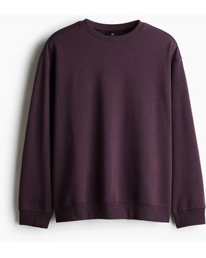 H&M Sweatshirt in Loose Fit - Lila
