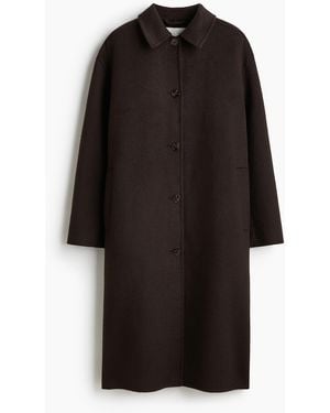 H&M Handgefertigter Mantel aus Wollmix - Schwarz