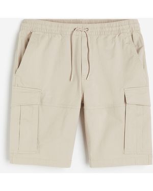 H&M Cargoshorts aus Twill Regular Fit - Natur