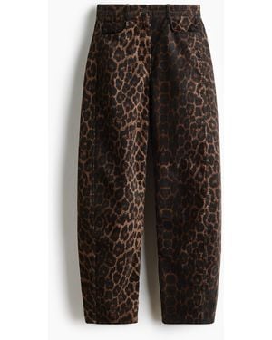 H&M Barrel High Waist Jeans - Bruin