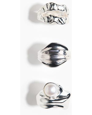 H&M 3er-Pack Ringe - Weiß