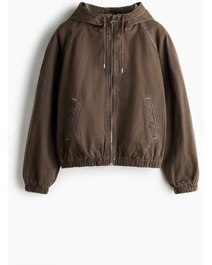 H&M Wattierte Canvasjacke - Braun