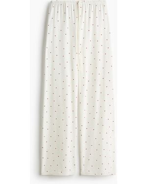 H&M Pyjamahose aus Leinenmix - Weiß