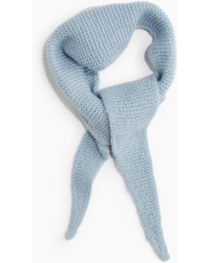 H&M Kraus rechts gestrickter Schal - Blau