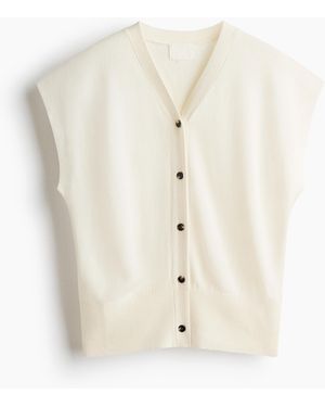 H&M Gestricktes Gilet - Weiß