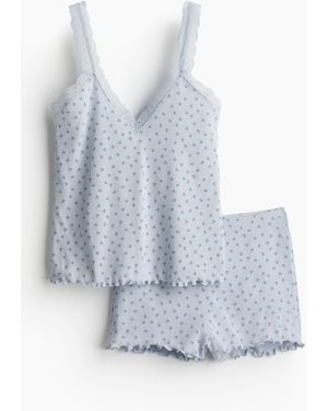 H&M Schlaftop und Shorts - Weiß