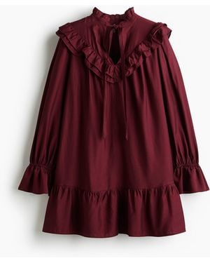 H&M Kleid mit Volants - Rot