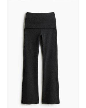 H&M Tricot Broek Met Omslagtaille - Zwart