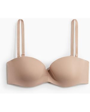 H&M Padded microfibre balconette bra - Weiß
