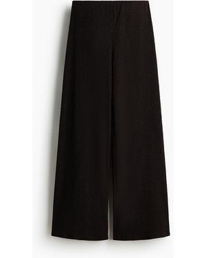 H&M Schlupfhose aus Crinkle-Jersey - Schwarz