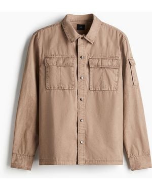 H&M Utility-Overshirt in Regular Fit - Braun