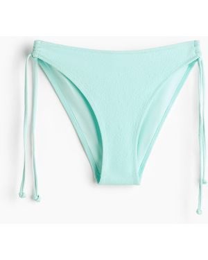 H&M Cheeky Tie-Tanga Bikinihose - Blau