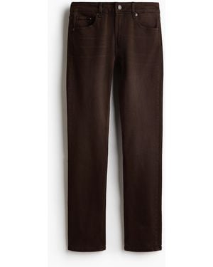 H&M Skinny Regular Waist Jeans - Braun