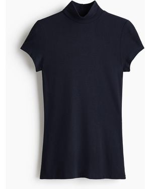 H&M Viskoseshirt mit Turtleneck - Schwarz