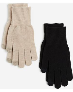 H&M 2er-Pack Touchscreen-Handschuh - Schwarz