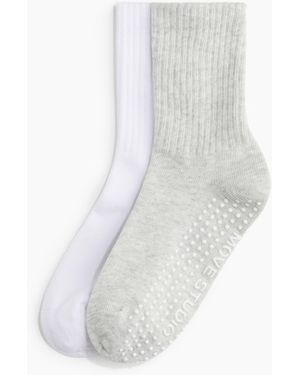 H&M 2er-Pack Yogasocken - Weiß