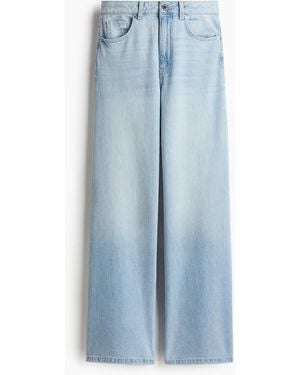 H&M Wide Ultra High Jeans - Blauw