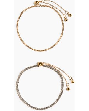 H&M 2er-Pack Wasserbeständige Armkettchen - Mettallic