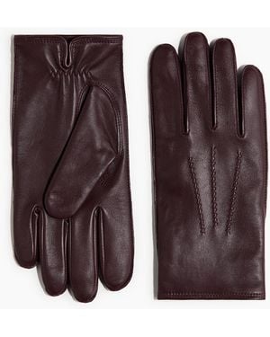 H&M Lederhandschuhe - Lila