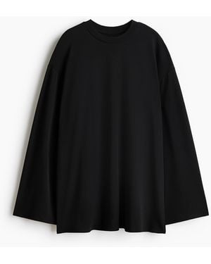 H&M Langarmshirt aus Baumwolle - Schwarz
