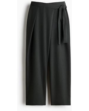 H&M Broek Met Overslag - Zwart