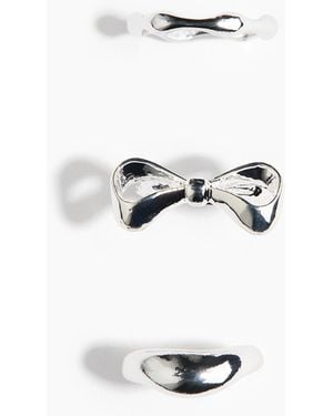 H&M 3-pack rings - Weiß