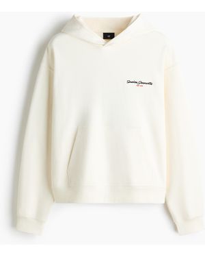 H&M Hoodie mit Motivdetails in Loose Fit - Weiß