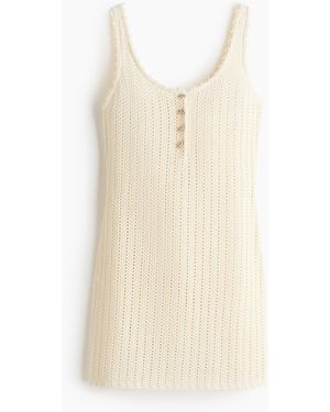 H&M Minikleid im Häkellook - Weiß
