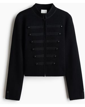 H&M Strickcardigan mit Knopfdetails - Schwarz