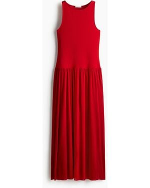 H&M Maxikleid aus Jersey - Rot
