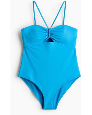H&M Badeanzug mit wattierten Cups - Blau