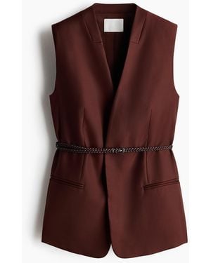 H&M Weste mit Gürtel - Braun