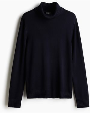 H&M Turtleneck-Pullover aus Wollmix - Blau