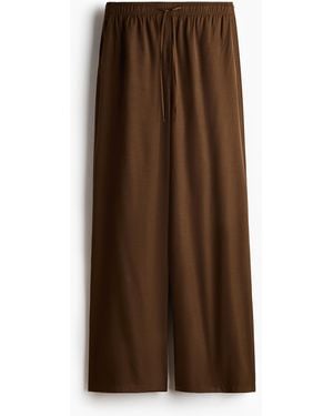 H&M Weite Hose mit Kordelzug - Braun