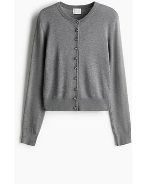 H&M Gestrickter Cardigan - Grau
