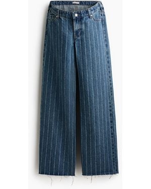 H&M MAMA Wide Low Waist Jeans - Blau