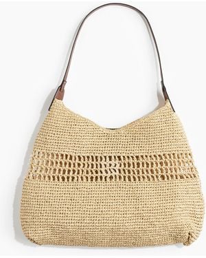H&M Strooien Schoudertas - Naturel